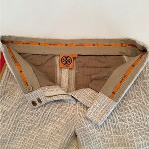 Tory Burch Women  Beige Textured Chinos